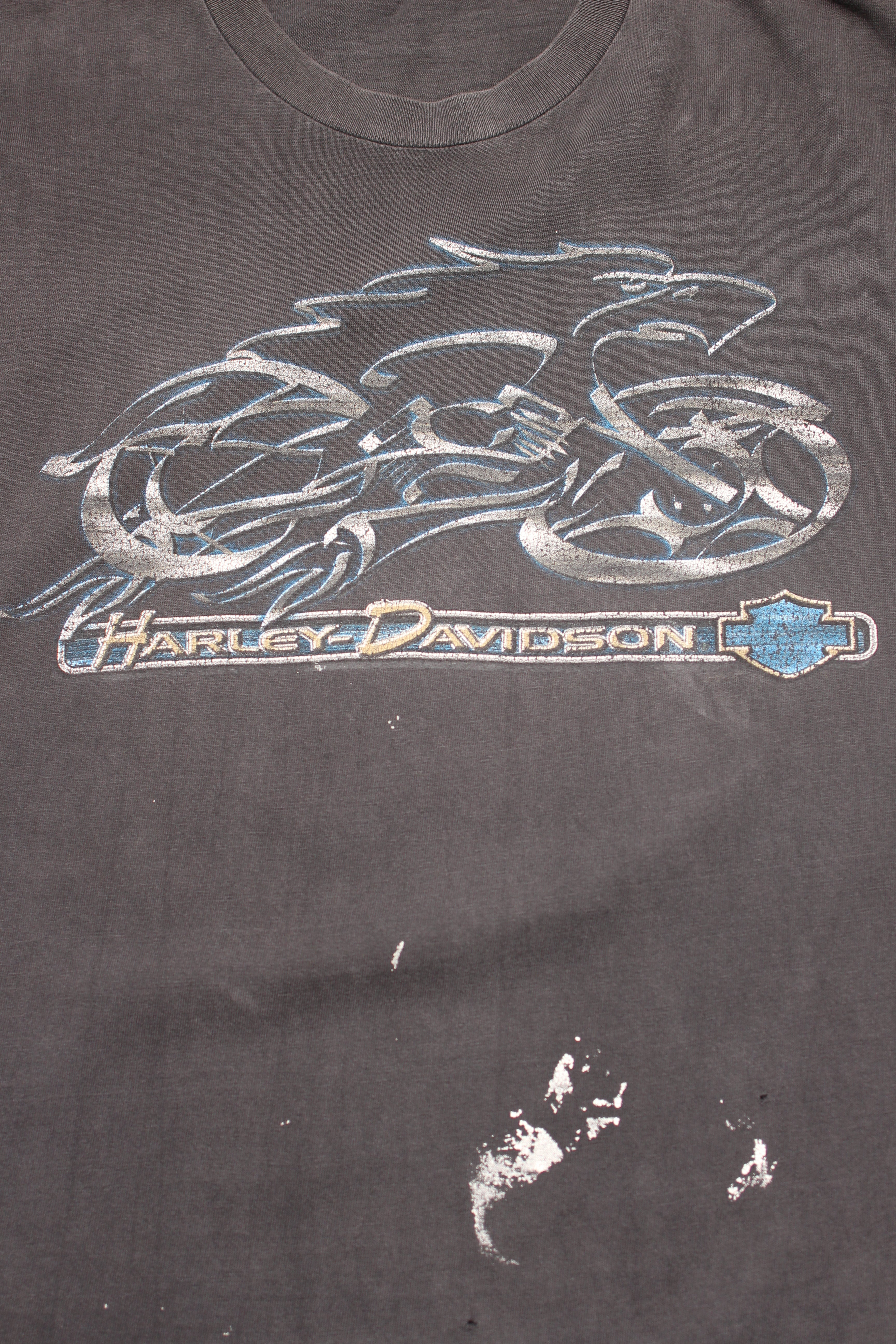 Vintage Harley Davidson Faded/Painted Cut-Off - FRESH KILLS VINTAGE