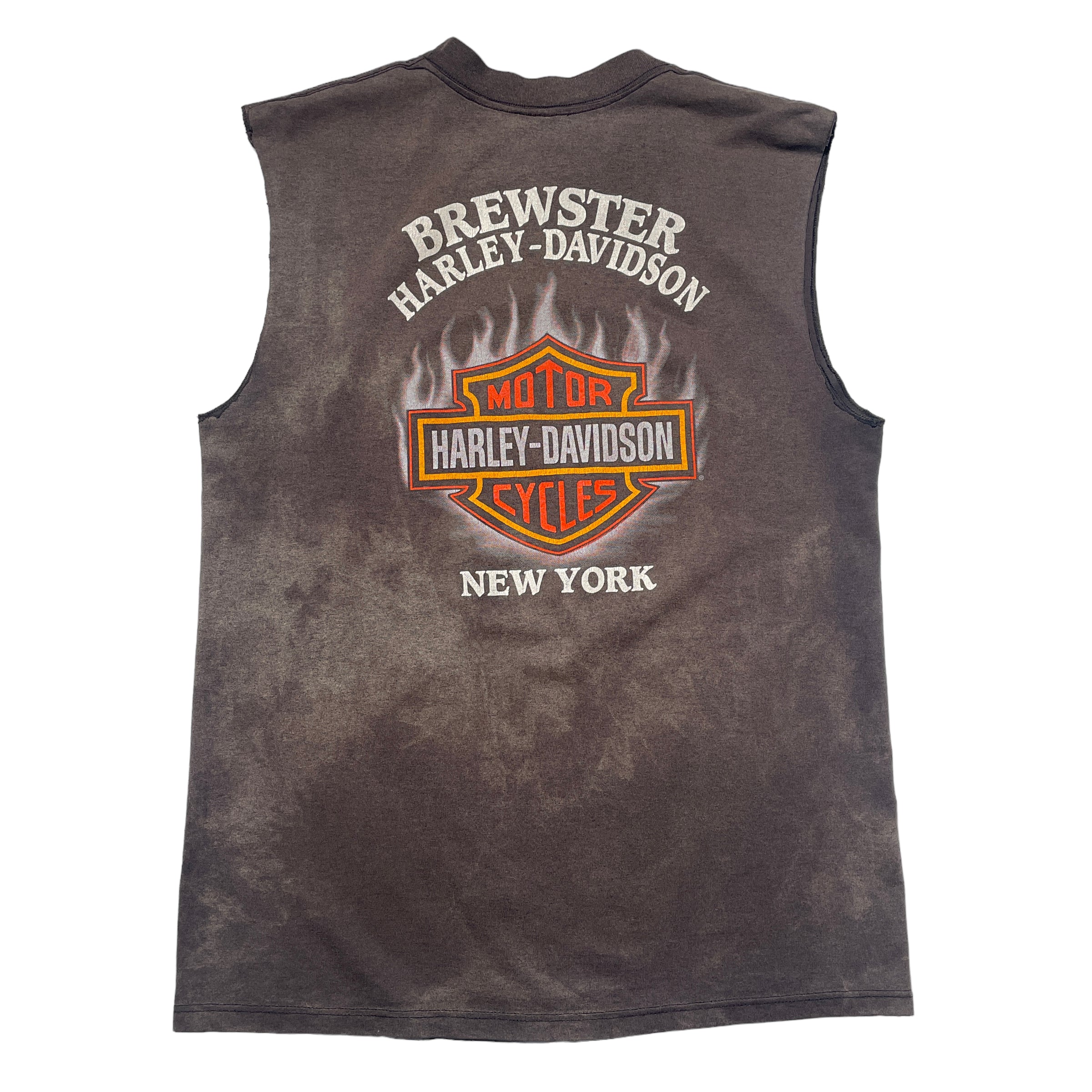 Vintage Harley Davidson Faded NY Cut-Off - FRESH KILLS VINTAGE