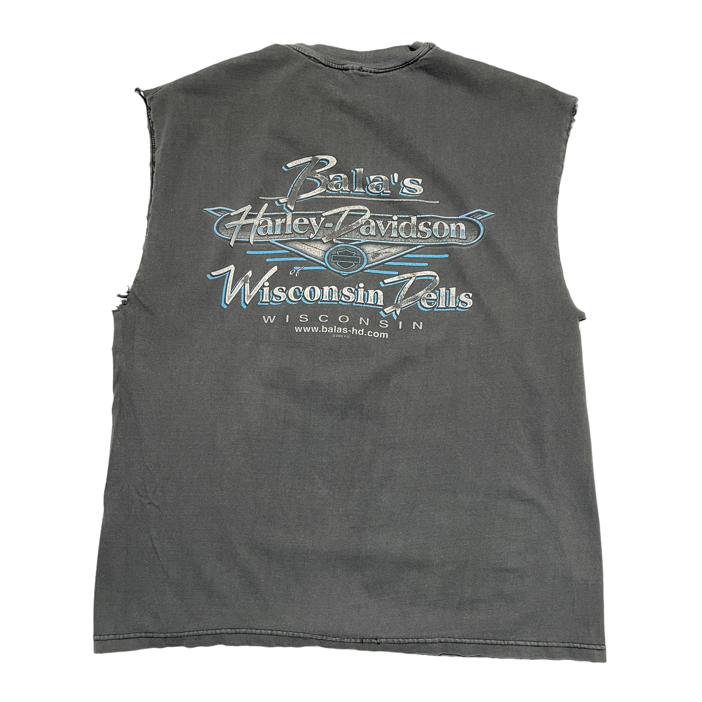 Vintage Harley Davidson Faded/Painted Cut-Off - FRESH KILLS VINTAGE