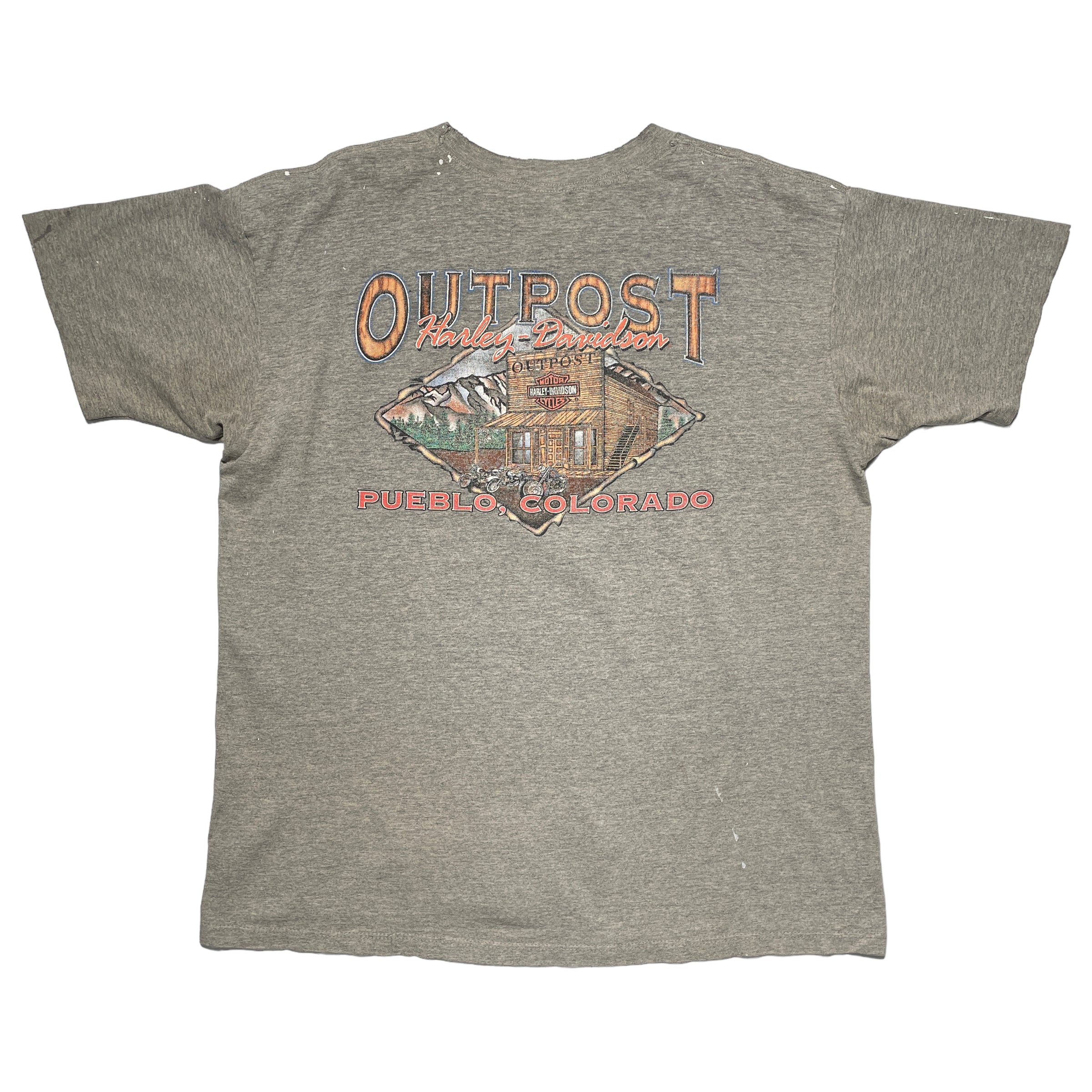 Vintage 90’s Harley Davidson Outpost Painters T-Shirt - FRESH KILLS VINTAGE