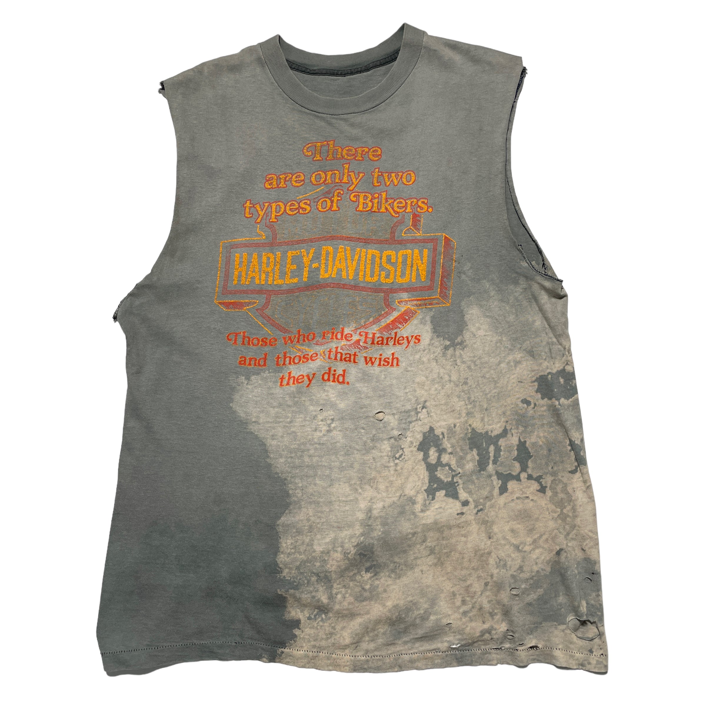 Vintage Harley Davidson Faded Two Types Of Bikers Cut-Off - FRESH KILLS VINTAGE
