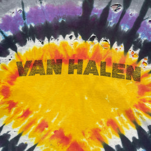 Vintage 90's Van Halen Tie Dye Thrashed Band T-Shirt - FRESH KILLS VINTAGE