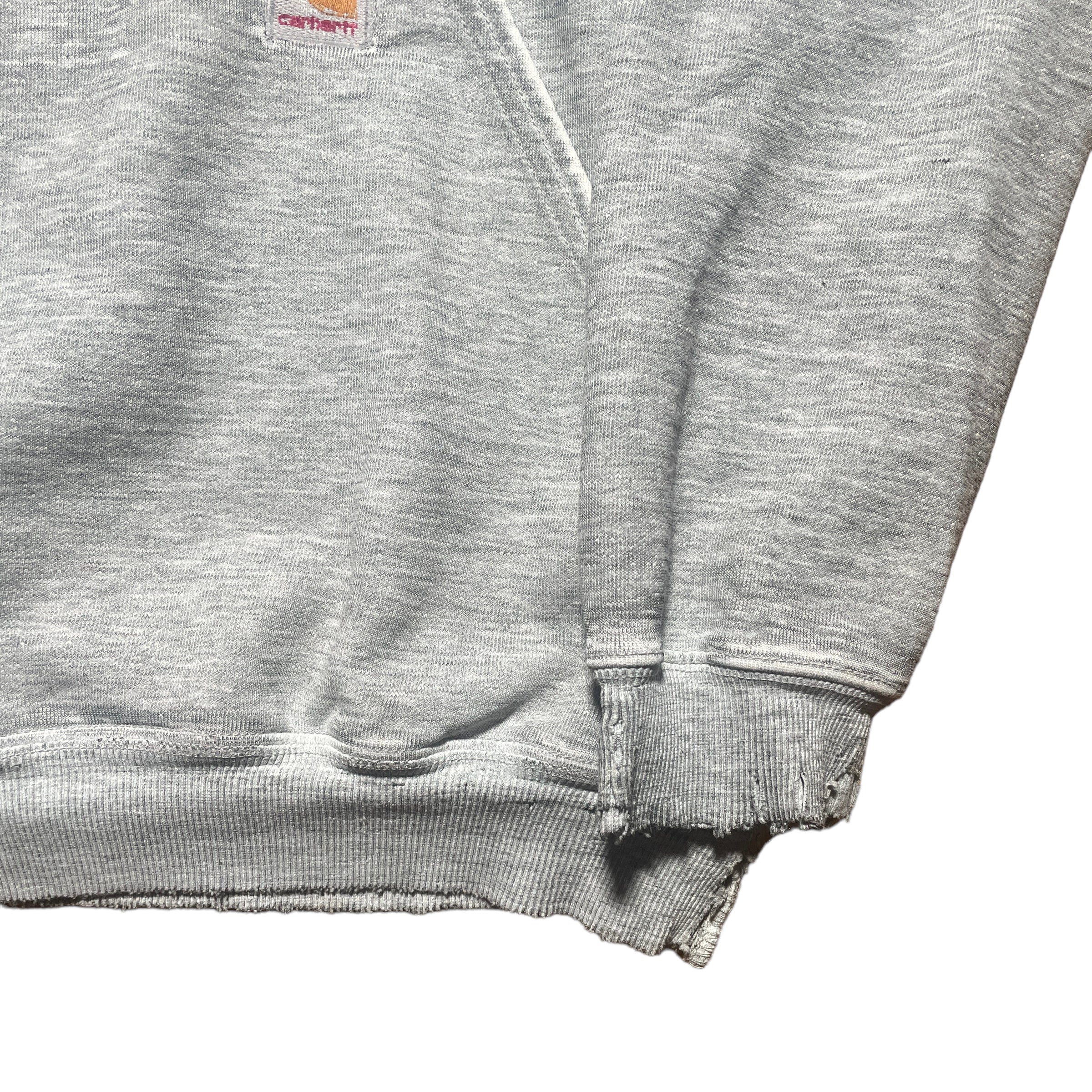 Vintage Carhartt Grey Thrashed Hoodie - FRESH KILLS VINTAGE