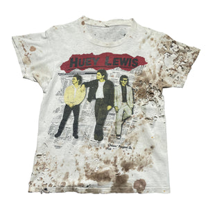 Vintage 80's Huey Lewis And The News Thrashed T-Shirt - FRESH KILLS VINTAGE