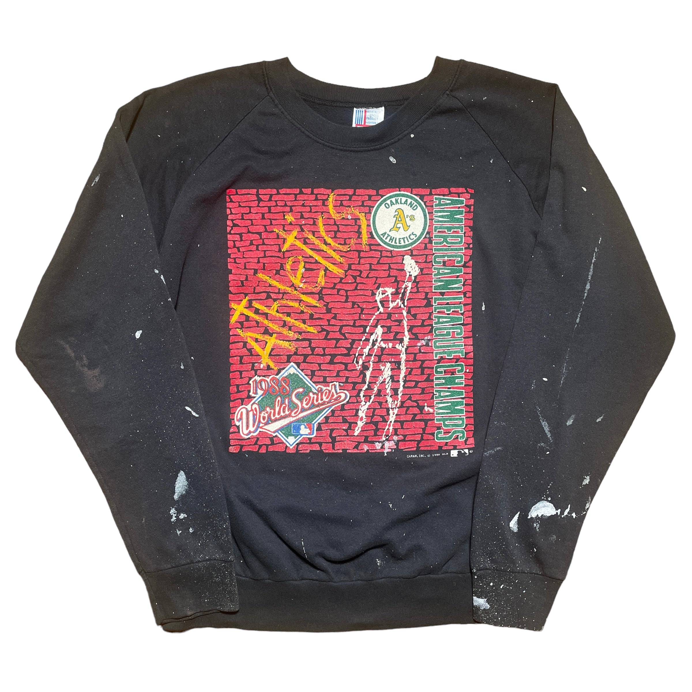 Vintage 80's Oakland Athletics Painters Crewneck - FRESH KILLS VINTAGE