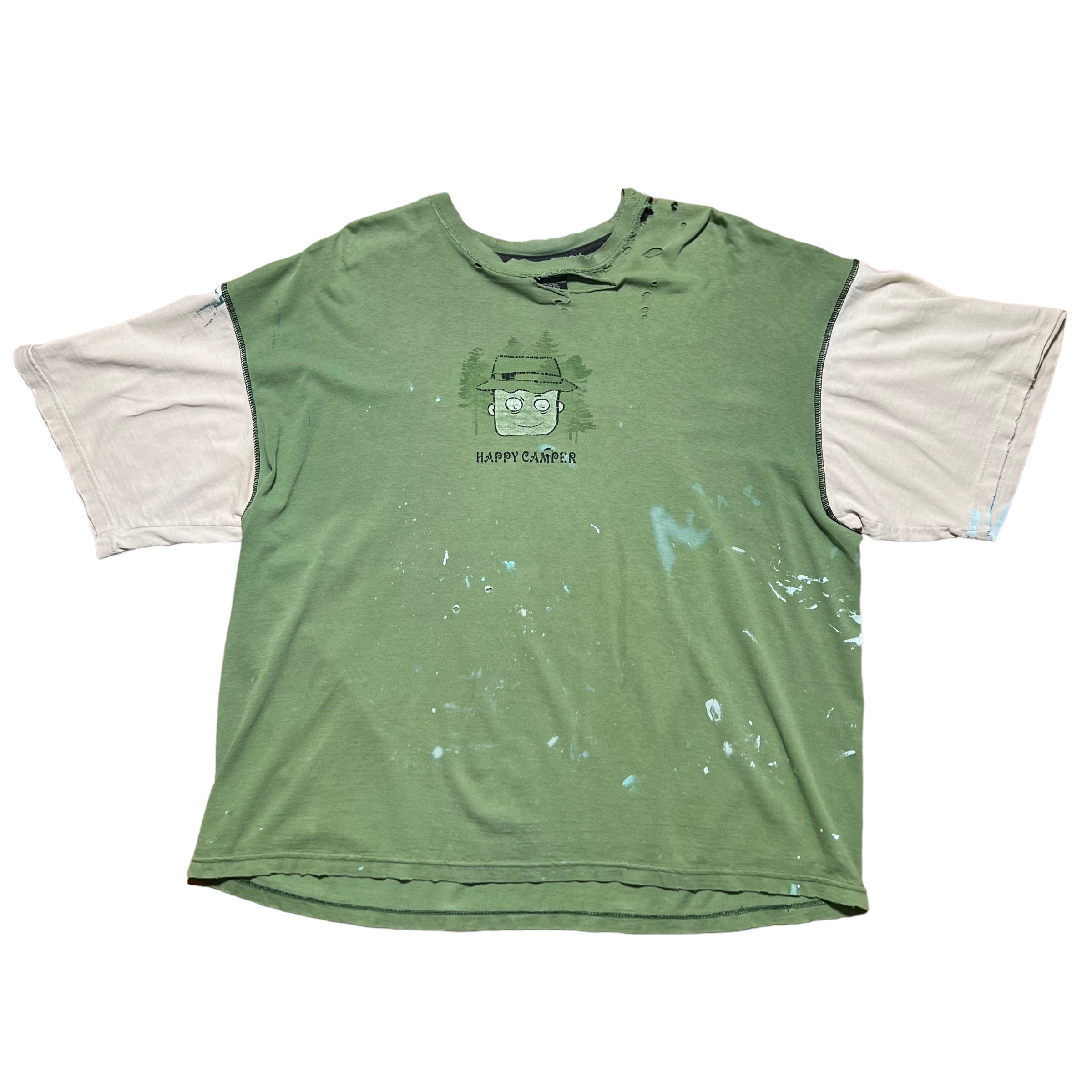 Vintage Happy Camper No Boundaries Thrashed T-Shirt - FRESH KILLS VINTAGE