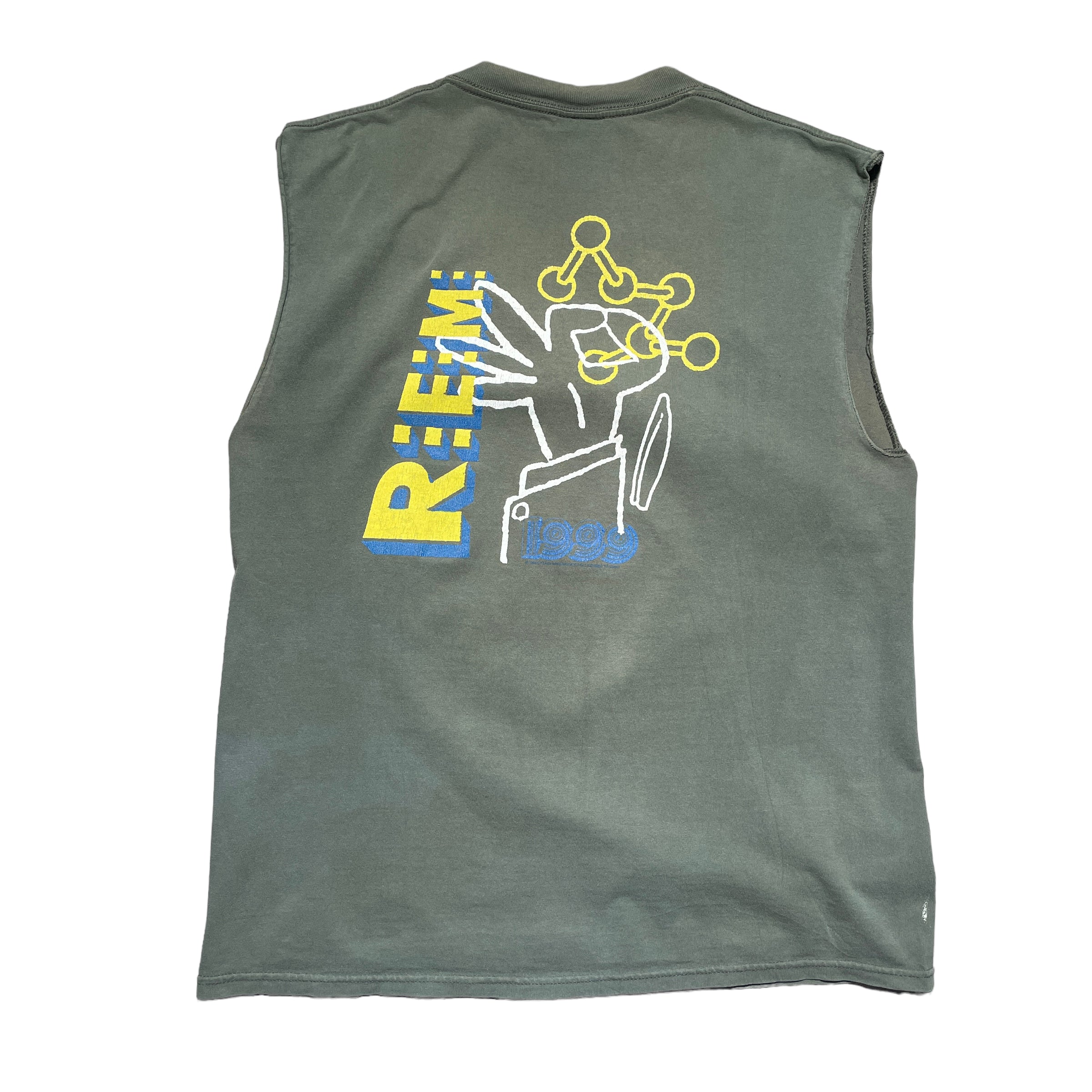Vintage 90's R.E.M. Thrashed Band Cut Off T-Shirt - FRESH KILLS VINTAGE