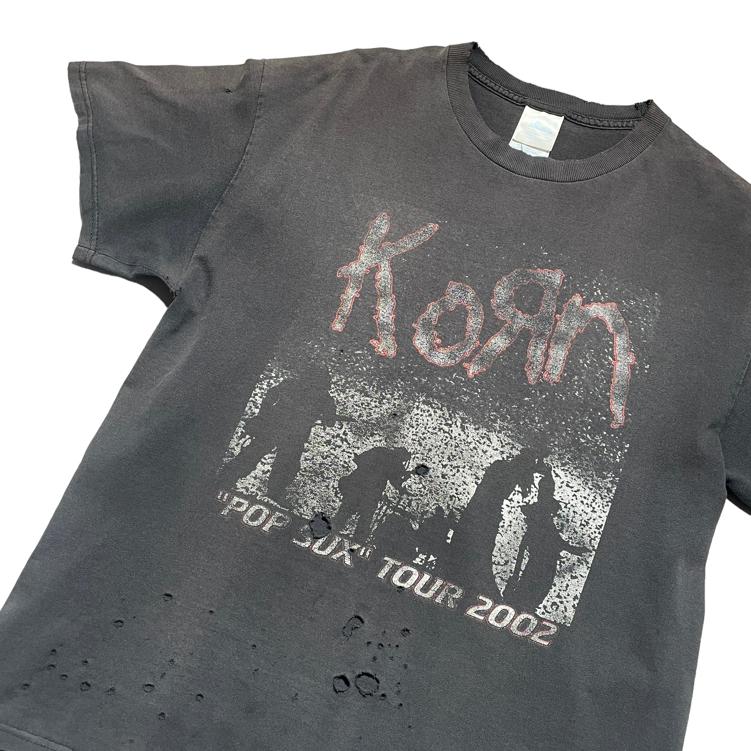 Vintage Y2K KORN Pop Sux Thrashed Band T-Shirt - FRESH KILLS VINTAGE