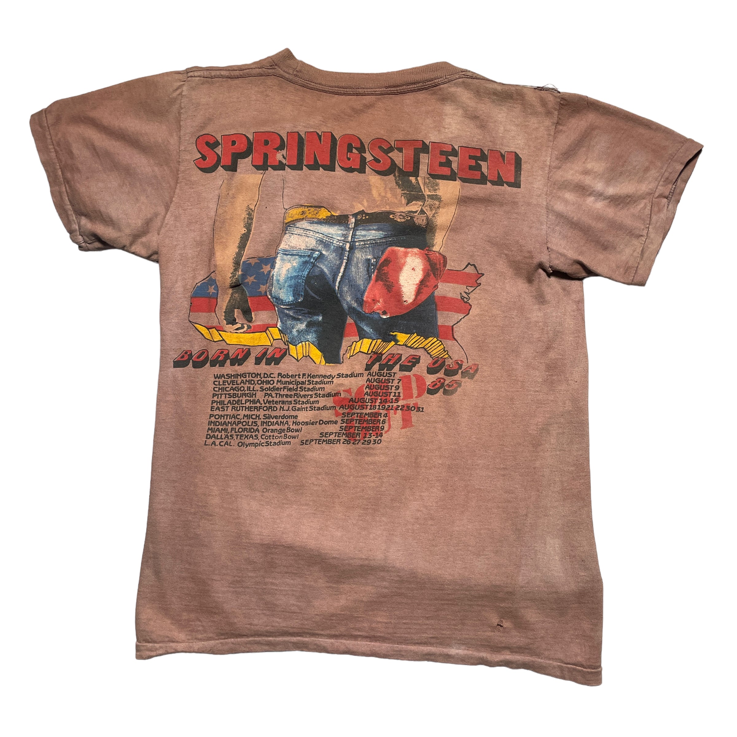 Vintage 80's Bruce Springsteen Born In The USA Band T-Shirt - FRESH KILLS VINTAGE