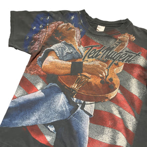 Vintage 90's Ted Nugent One Nation Under Faded T-Shirt - FRESH KILLS VINTAGE