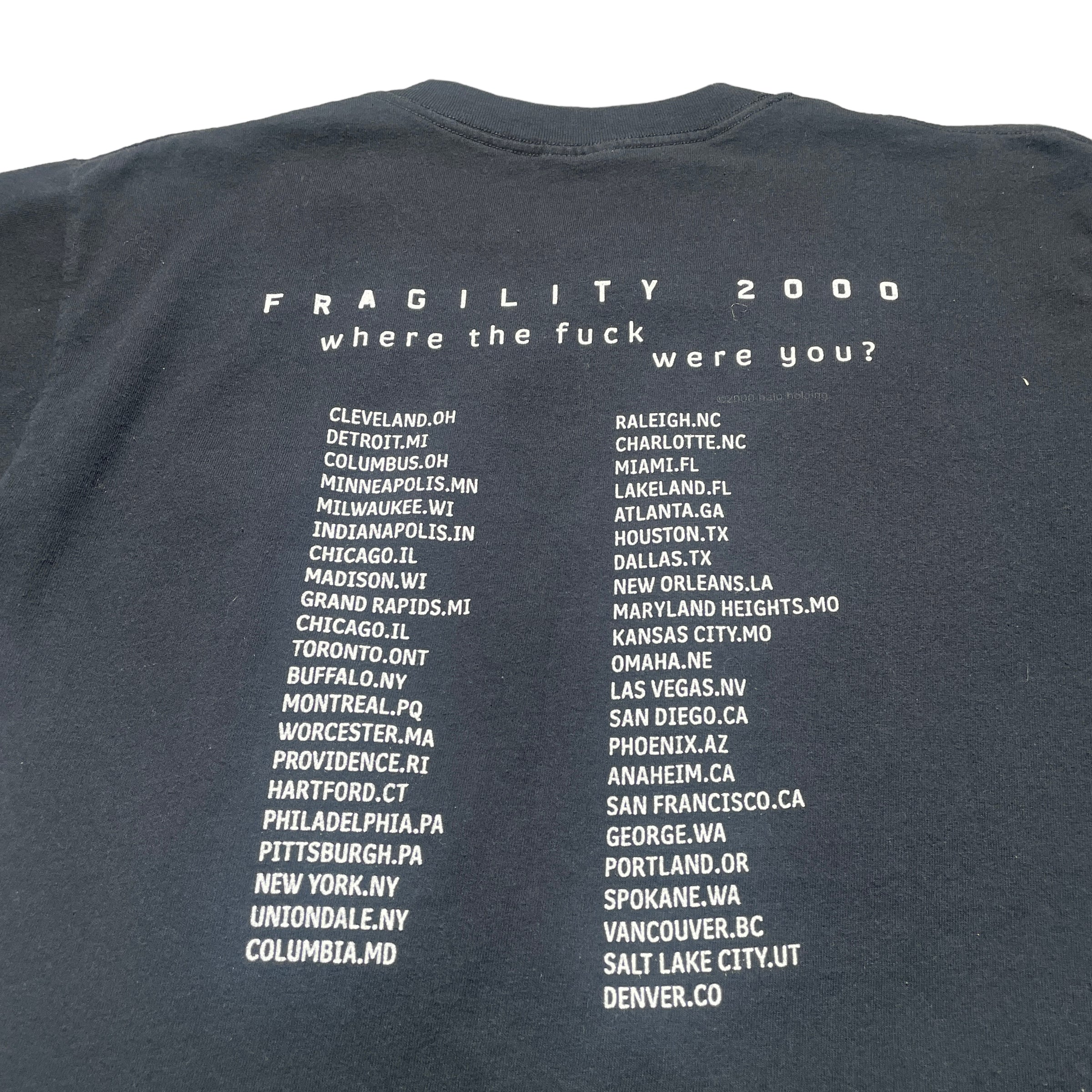 Vintage Y2K Nine Inch Nails Fragility 2000 Band T-Shirt - FRESH KILLS VINTAGE