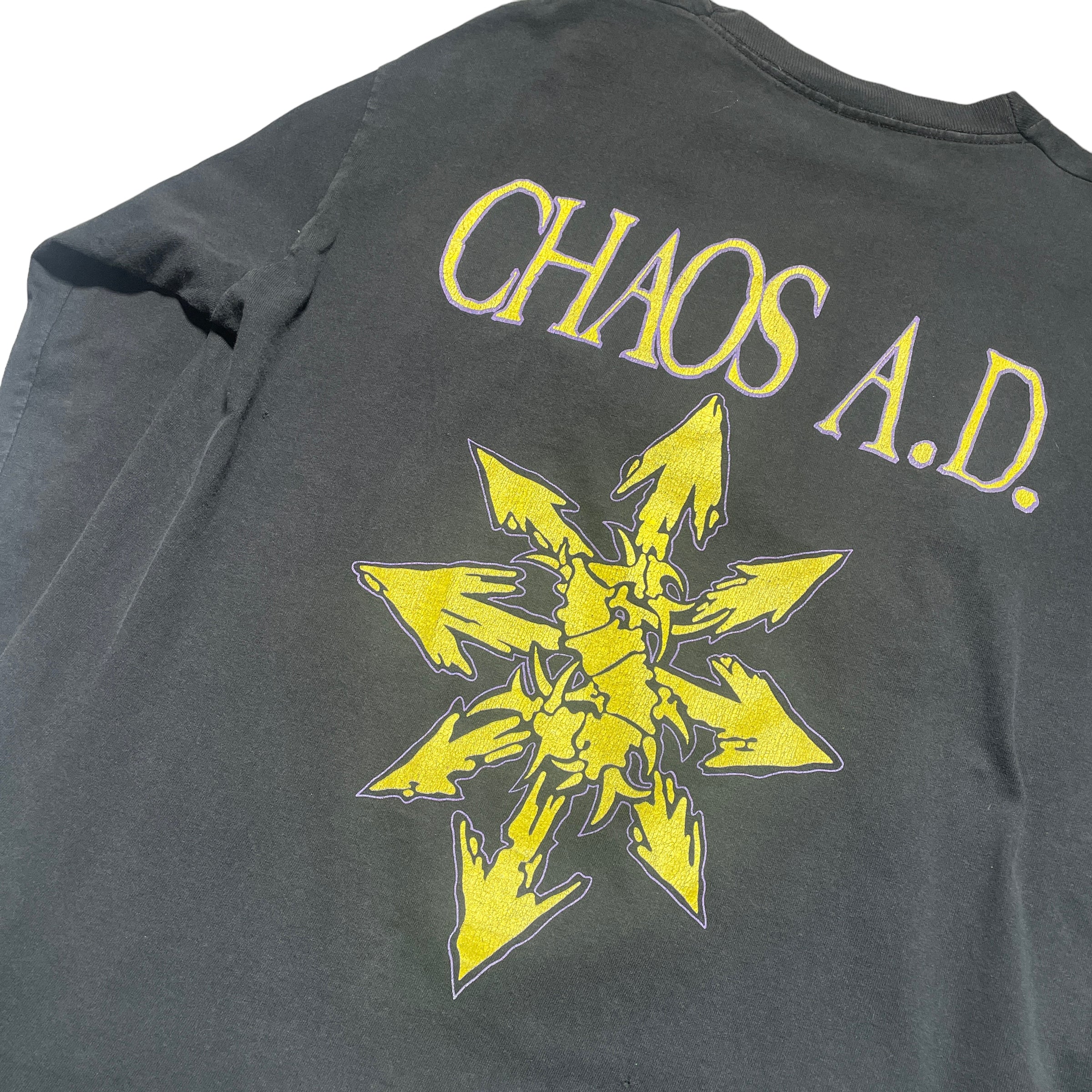 Vintage 90's Sepultura Chaos A.D. Thrashed Band Shirt - FRESH KILLS VINTAGE
