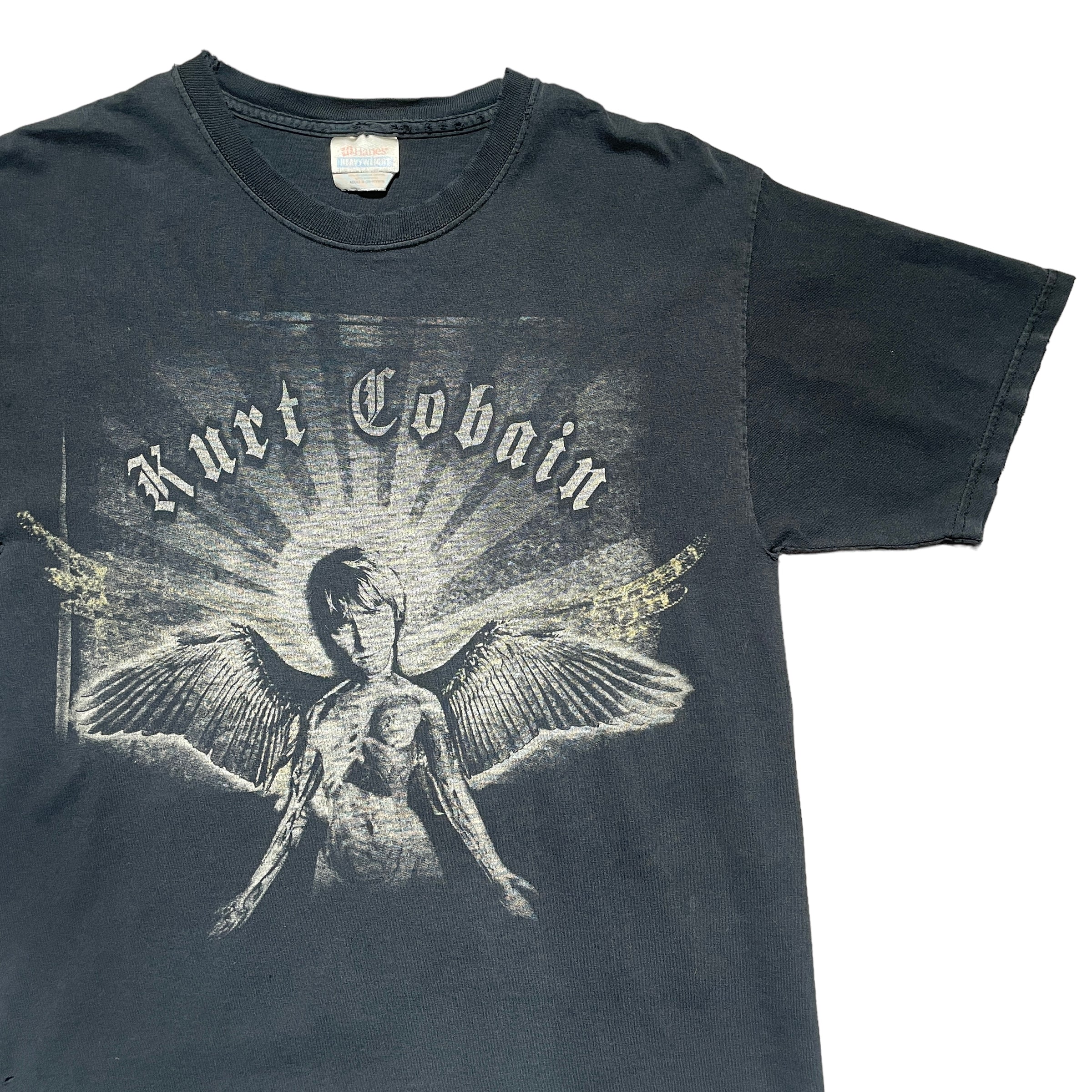 Vintage Y2K Kurt Cobain Angel Thrashed Band T-Shirt - FRESH KILLS VINTAGE