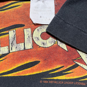 Vintage 1994 Metallica Pushead Flaming Skull Band T-Shirt - FRESH KILLS VINTAGE