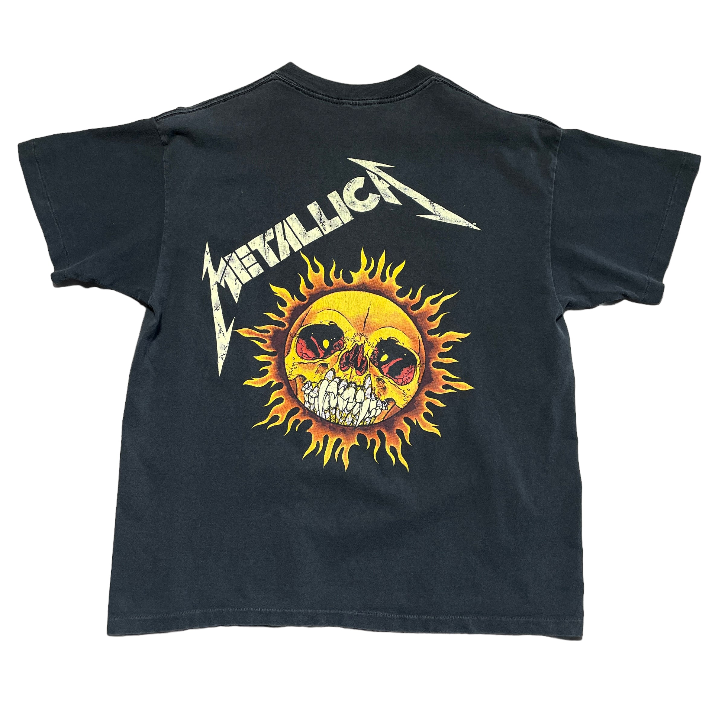 Vintage 1994 Metallica Pushead Flaming Skull Band T-Shirt - FRESH KILLS VINTAGE