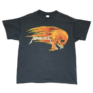 Vintage 1994 Metallica Pushead Flaming Skull Band T-Shirt - FRESH KILLS VINTAGE